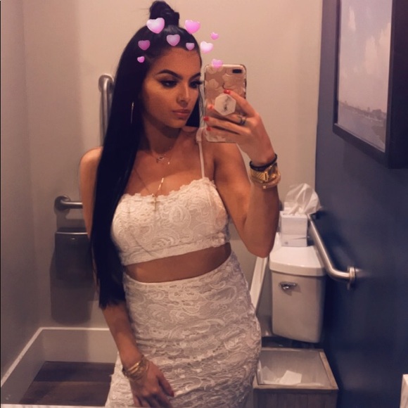 Dresses & Skirts - Lace two piece midi skirt & crop top